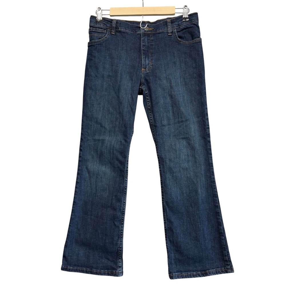 Wrangler Jeans Boys 14 Husky Dark Wash‎ Bootcut Adjustable Waist Denim Western